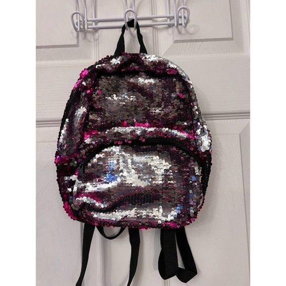 Magic Sequin Pink, Black, & Silver Mini Backpack - Picture 7 of 8